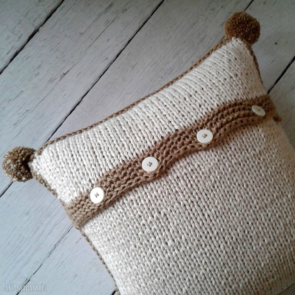 pokoik dziecka: dziergana poszewka kotek ręcznie zrobione