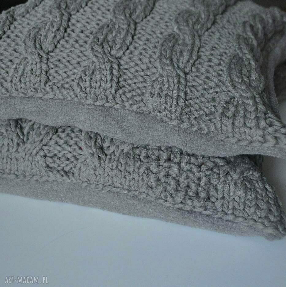 poduszki: dziergana poszewka na poduszkę Ręcznie robione