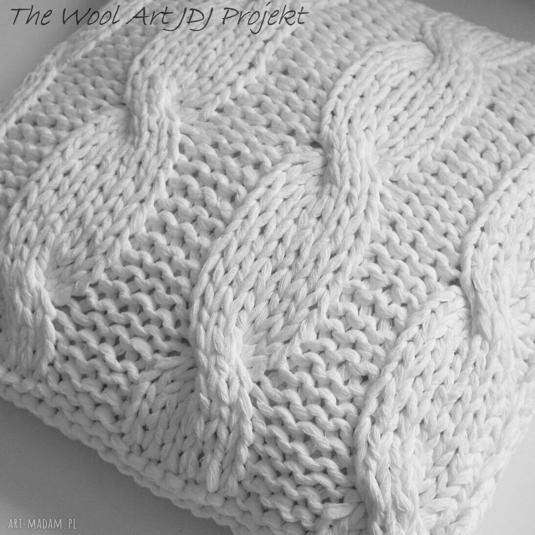 poduszki: dziergana poszewka na poduszkę ręczne wykonanie