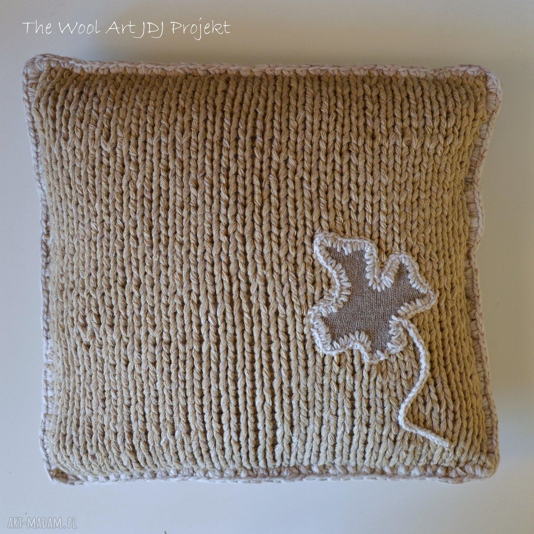 poszewka dom poduszki poszewki dziergane wełniane