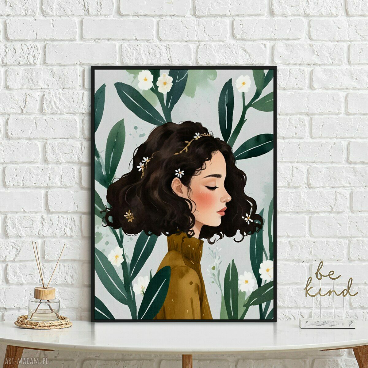 Modny plakat dla dziewczyny 40x50 cm z kolorową ilustracją