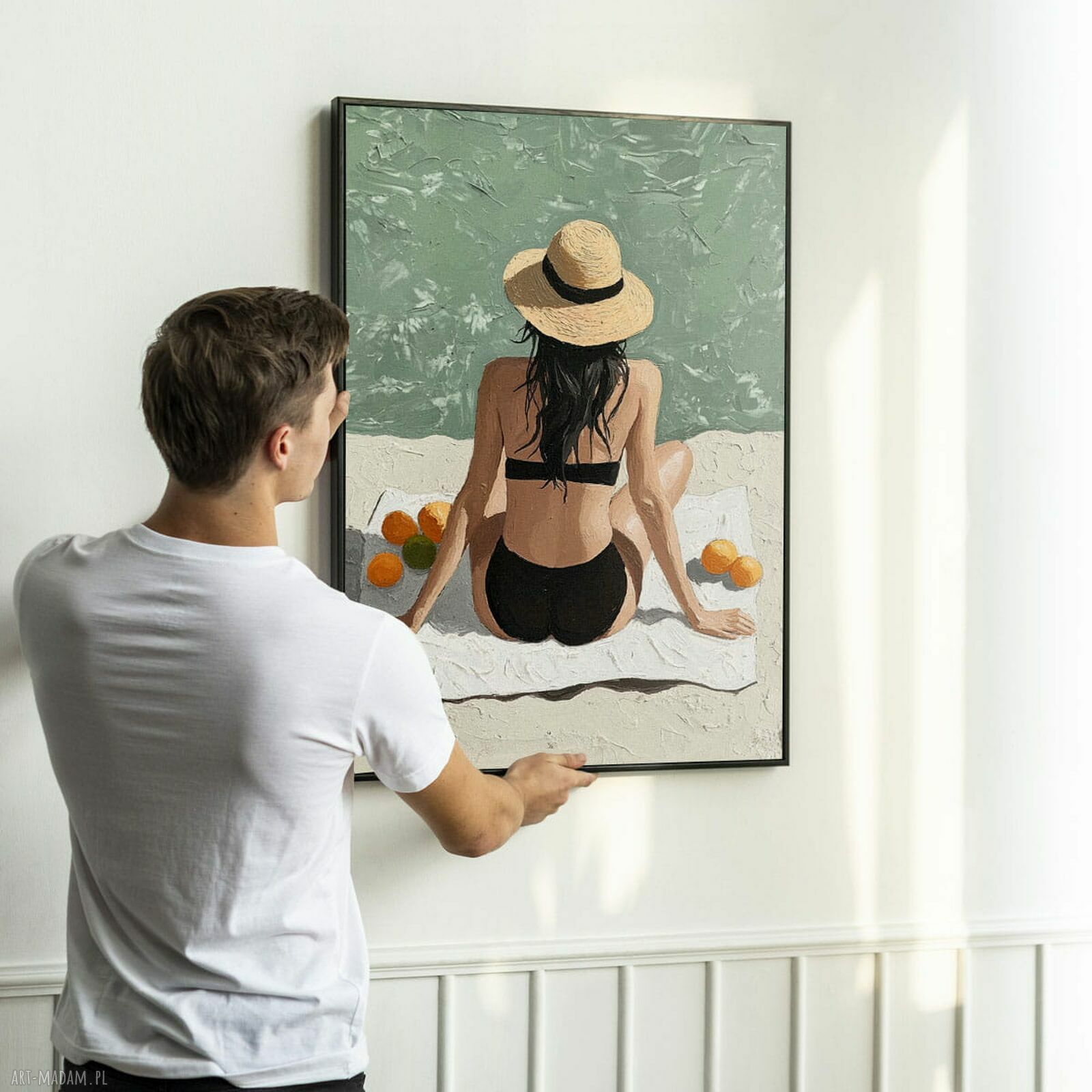 Plakat Dziewczyna na plaży - format 61x91 cm