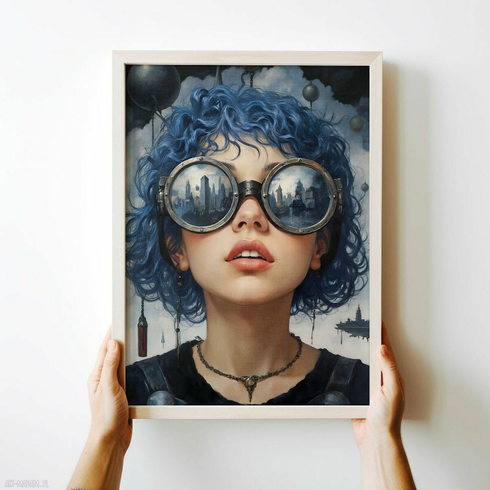 Plakat Dziewczyna z przyszłości 40x50 cm - nowoczesna dekoracja ściany dla domu