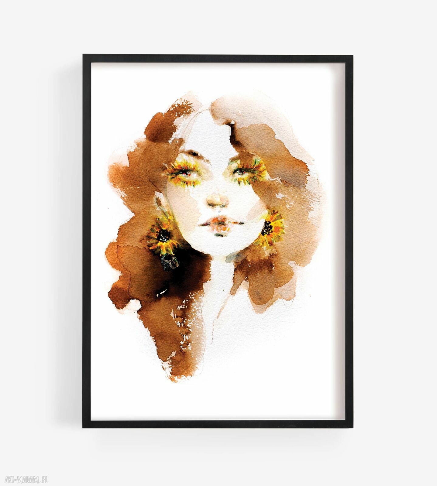 Dziewczyna Słonecznik - plakat na ścianę 36x51 cm