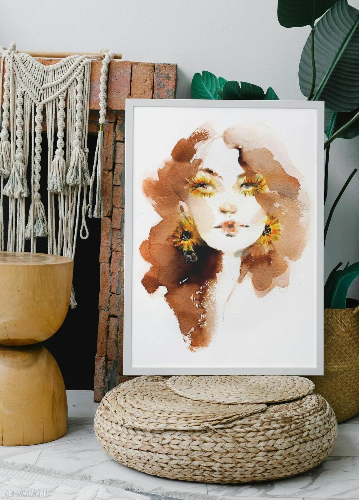 Dziewczyna Słonecznik - plakat na ścianę 36x51 cm