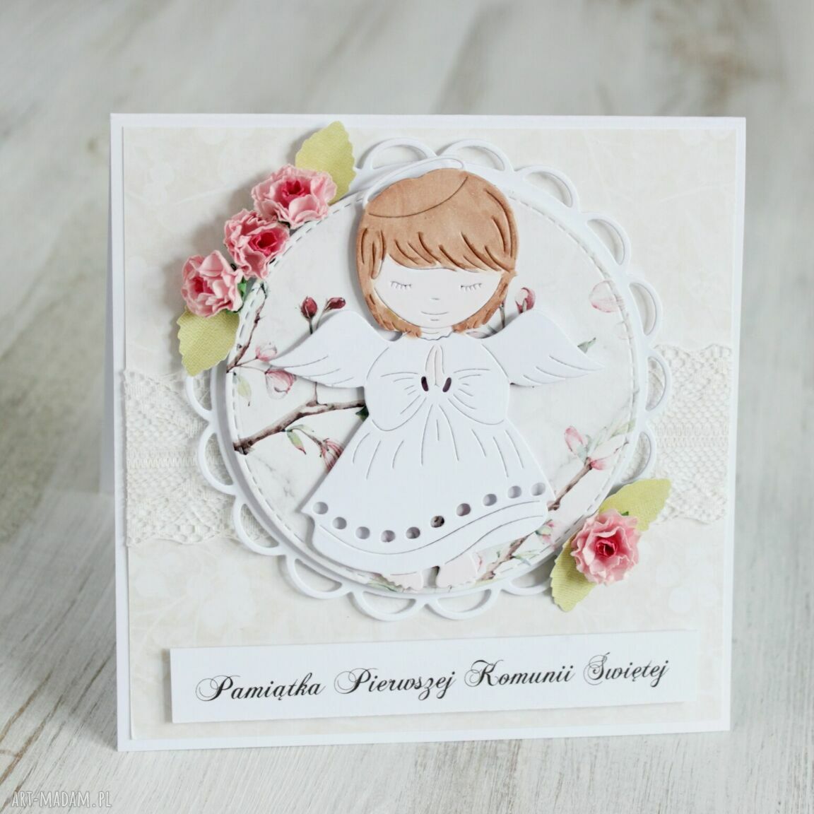 Pomysł upominki. Kartka pudełku komunia święta prezent