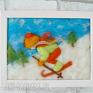 autorskie pokoik dziecka dziewczynka szusująca na nartach. obraz z kolekcji winter