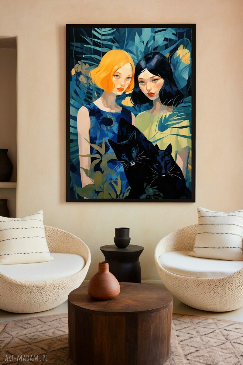 Plakat Dziewczyny - format 30x40 cm do sypialni i salonu