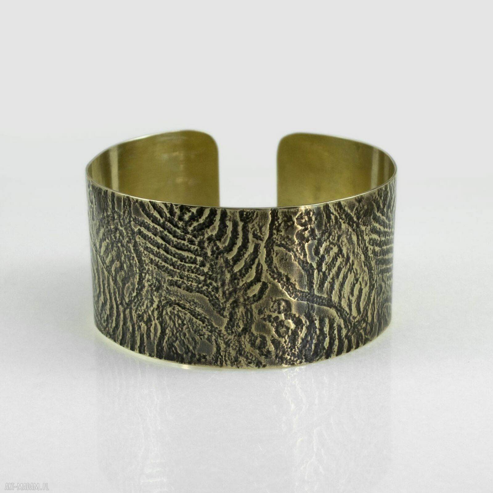 Dżungla - mosiężna bransoletka 2506-06 OOAK