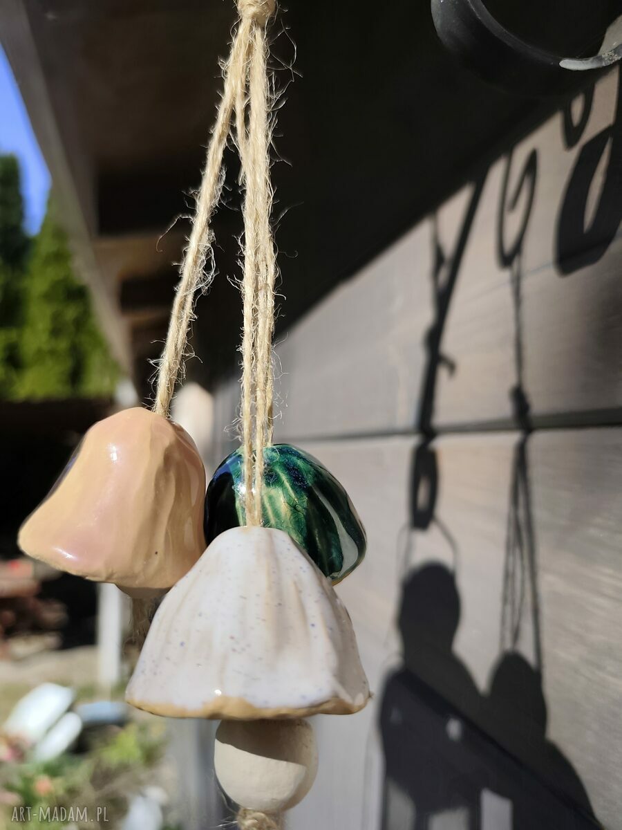 Kolorowe dzwoneczki ceramiczne - zestaw 3 szt dla Twojego balkonu i ogrodu