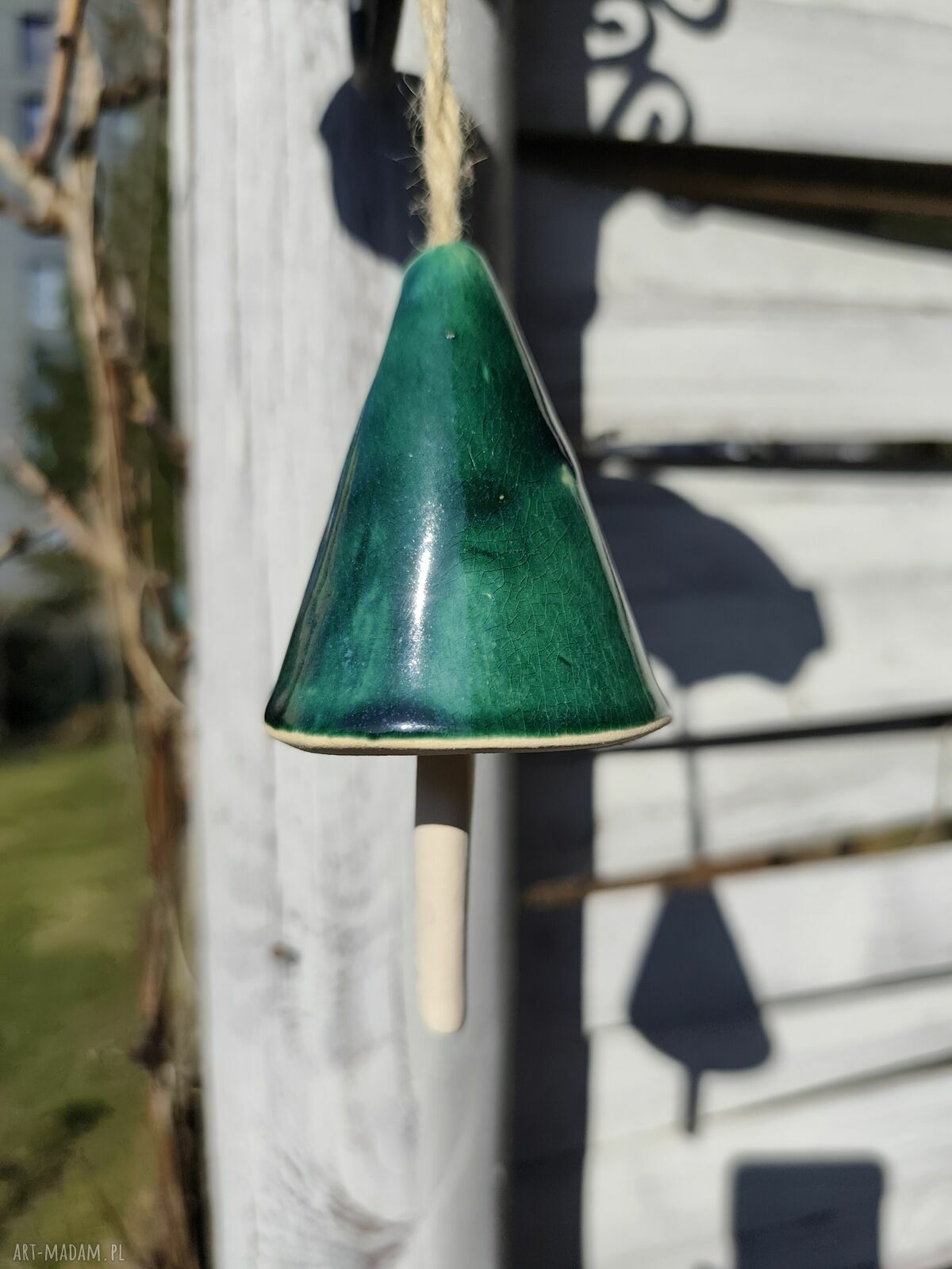 Dzwonek ceramiczny do ogrodu i na balkon - Wolna Chwila handmade