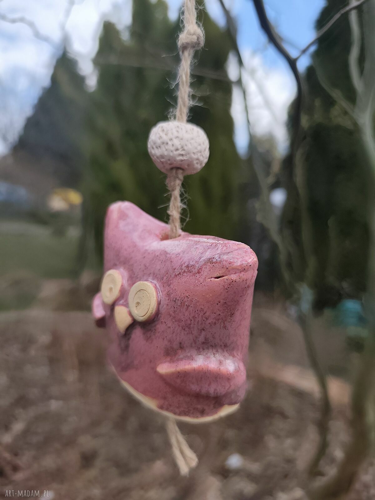 Dzwonek ceramiczny sowa - urocza dekoracja na balkon