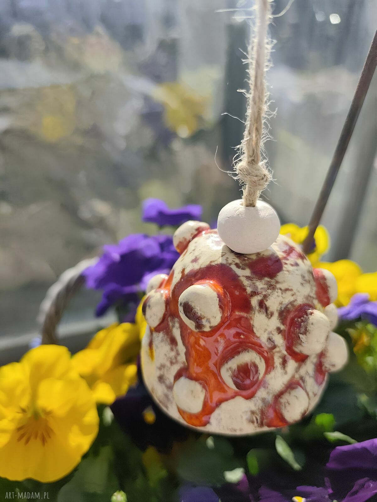 Ceramiczny dzwonek na balkon i do ogrodu - dzwoneczek Wolna Chwila