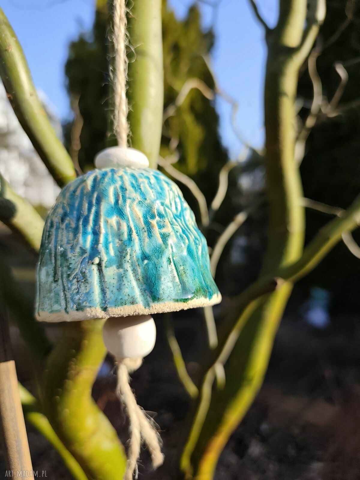 Wolna Chwila - dzwonek ceramiczny handmade do ogrodu i na balkon