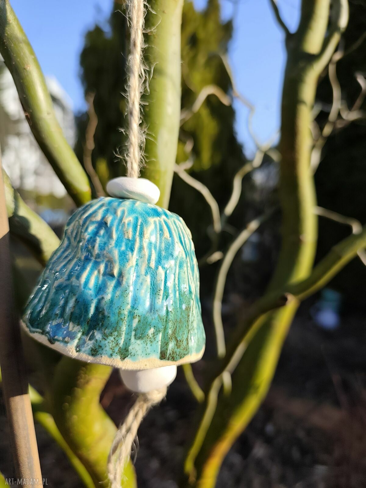 Wolna Chwila - dzwonek ceramiczny handmade do ogrodu i na balkon
