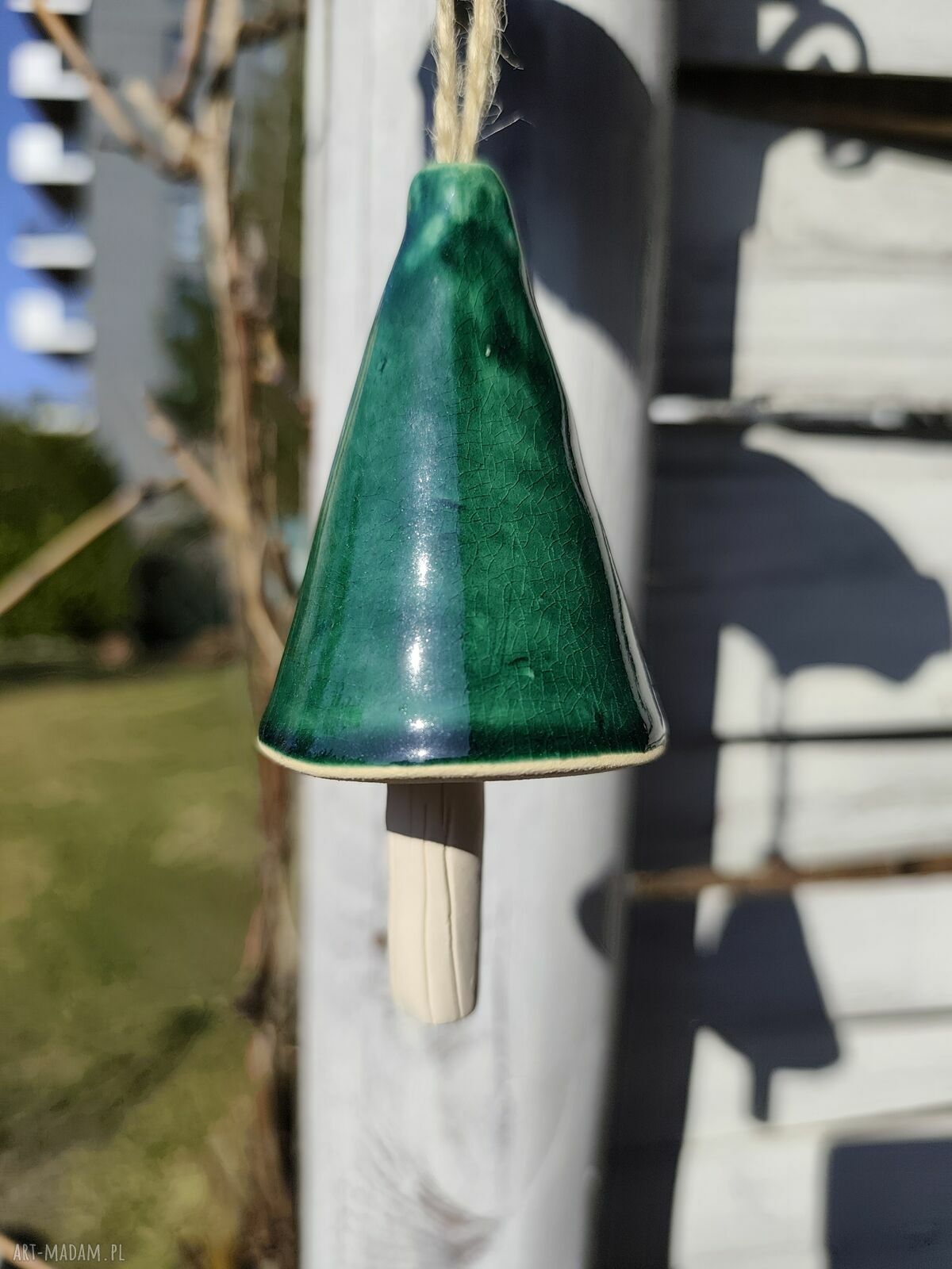 Dzwonek ceramiczny do ogrodu i na balkon - Wolna Chwila (handmade)