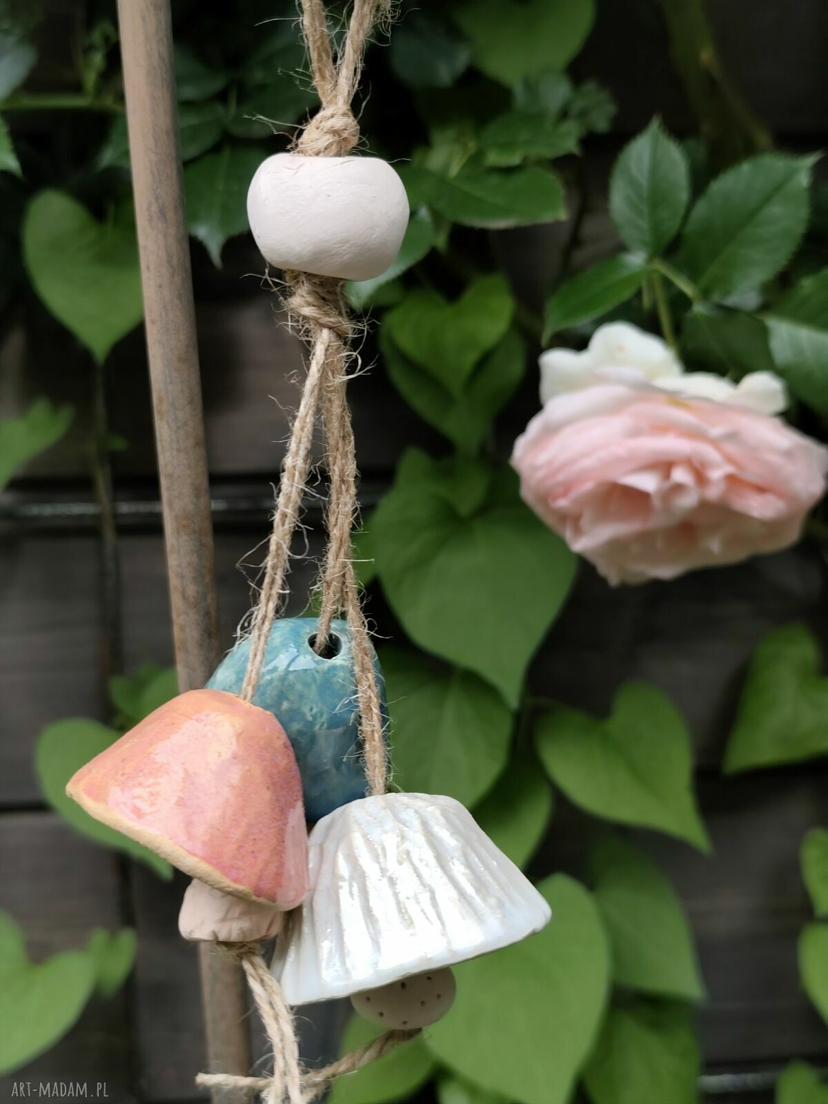 Dzwonek ceramiczny 3 szt - prezent na balkon i do ogrodu