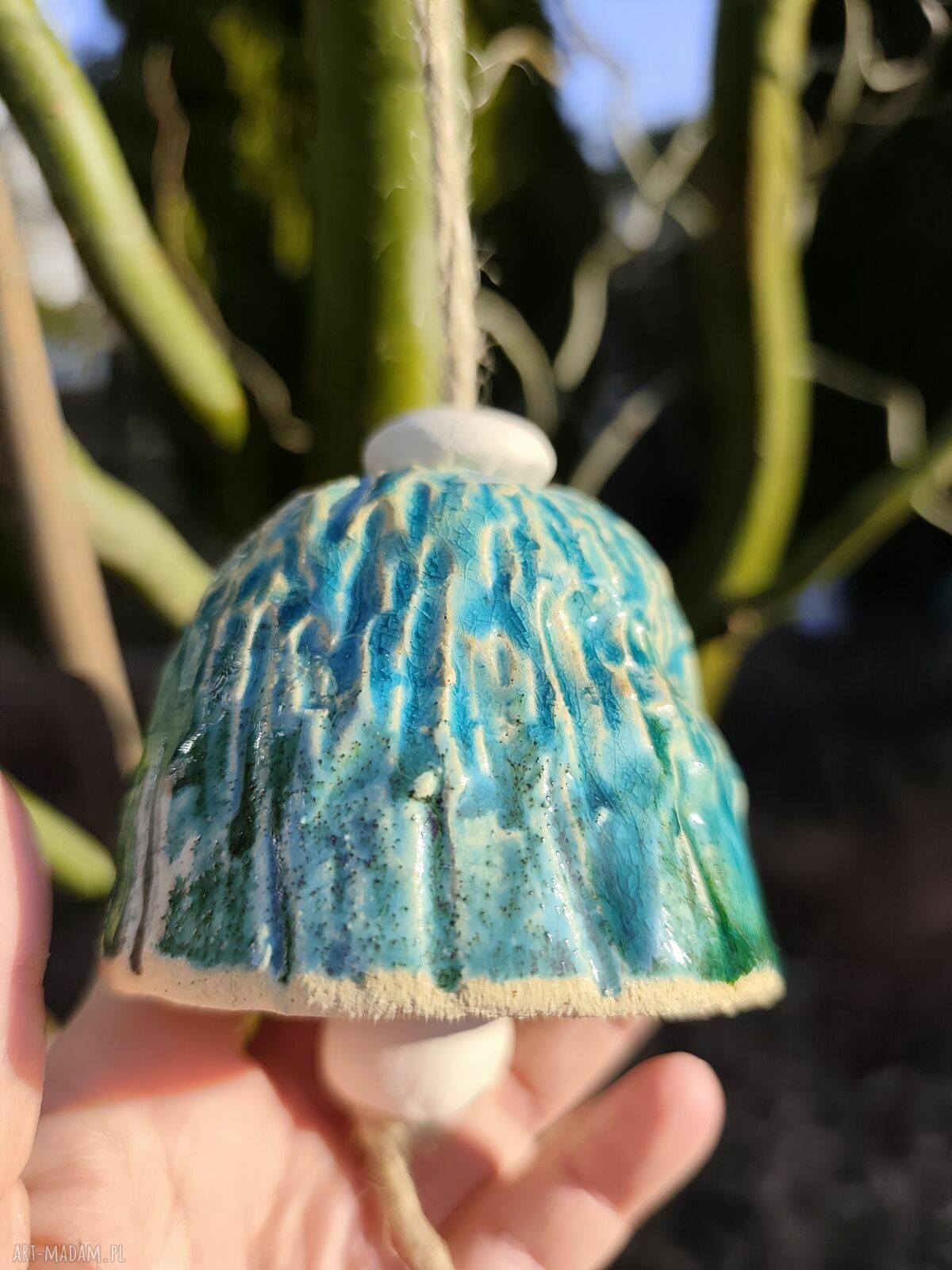 Wolna Chwila - dzwonek ceramiczny handmade do ogrodu i na balkon