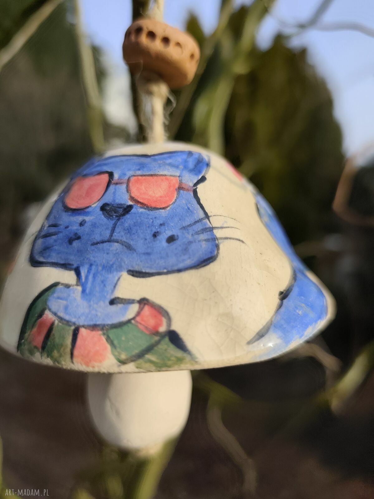 Ręcznie malowany dzwonek ceramiczny - Wolna Chwila