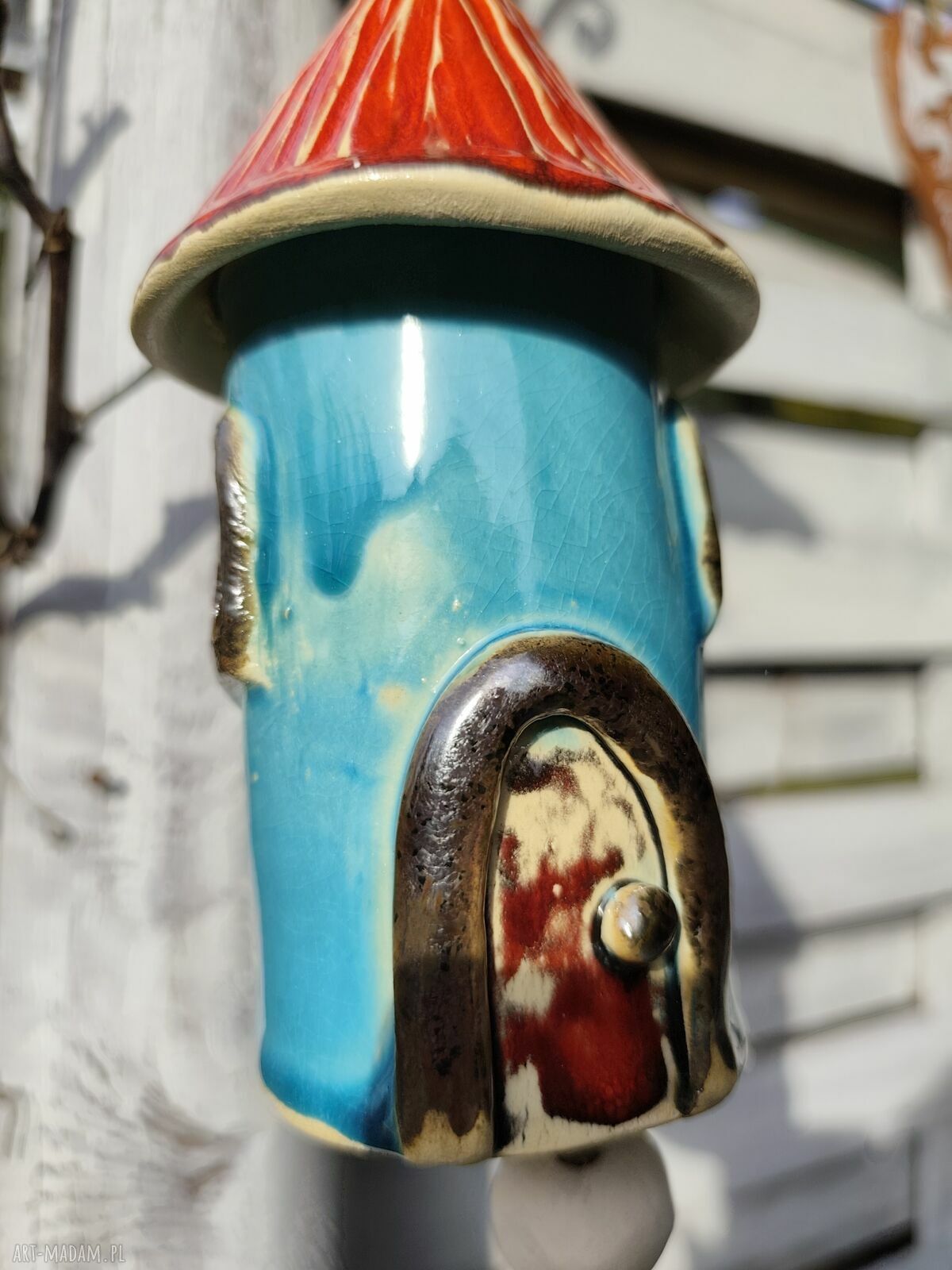 Dzwonek ceramiczny Wolna Chwila - dekoracja ogrodu i na balkon