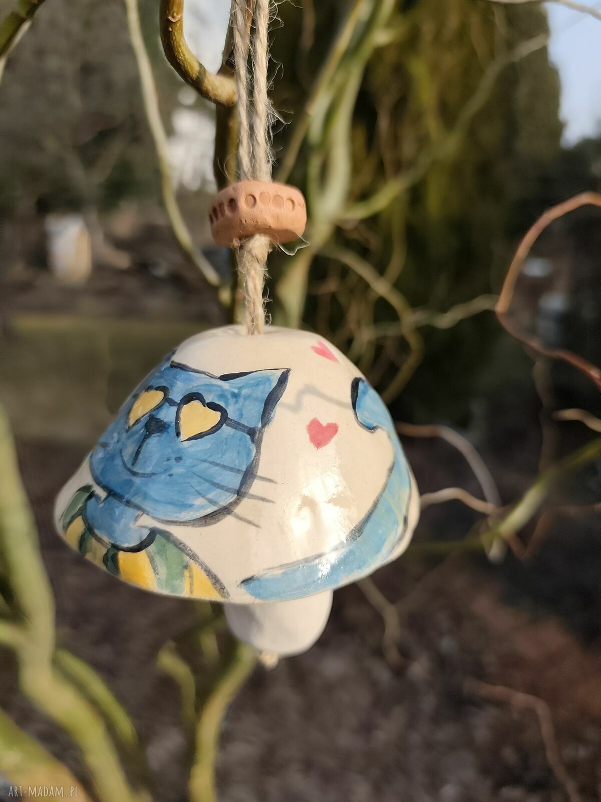 Ręcznie malowany dzwonek ceramiczny - Wolna Chwila