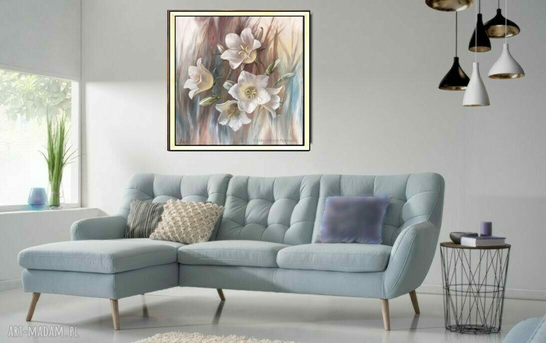 Dzwonki Impresja - obraz olejny 80x80 cm na płótnie