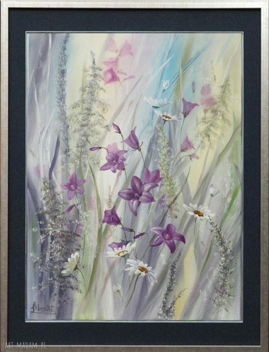 Dzwonki - ręcznie malowany obraz olejny 61x46 cm (gotowy do zawieszenia)