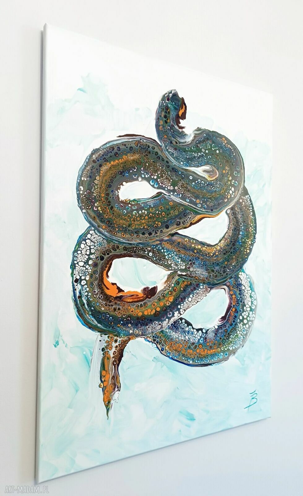 Smok Ziemi - duży obraz akryl na płótnie 70x100 cm