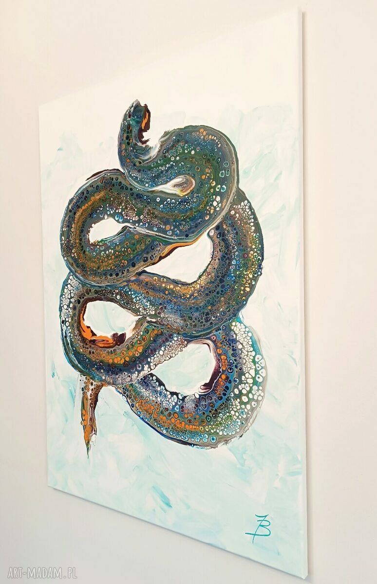 Smok Ziemi - duży obraz akryl na płótnie 70x100 cm