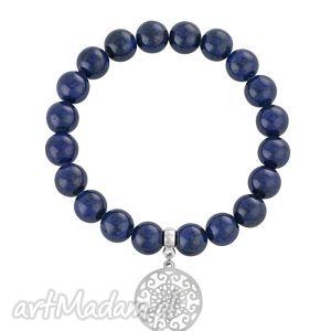 earth energy - navy blue jade with mandala