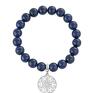 ręcznie zrobione bransoletki earth energy navy blue jade with mandala