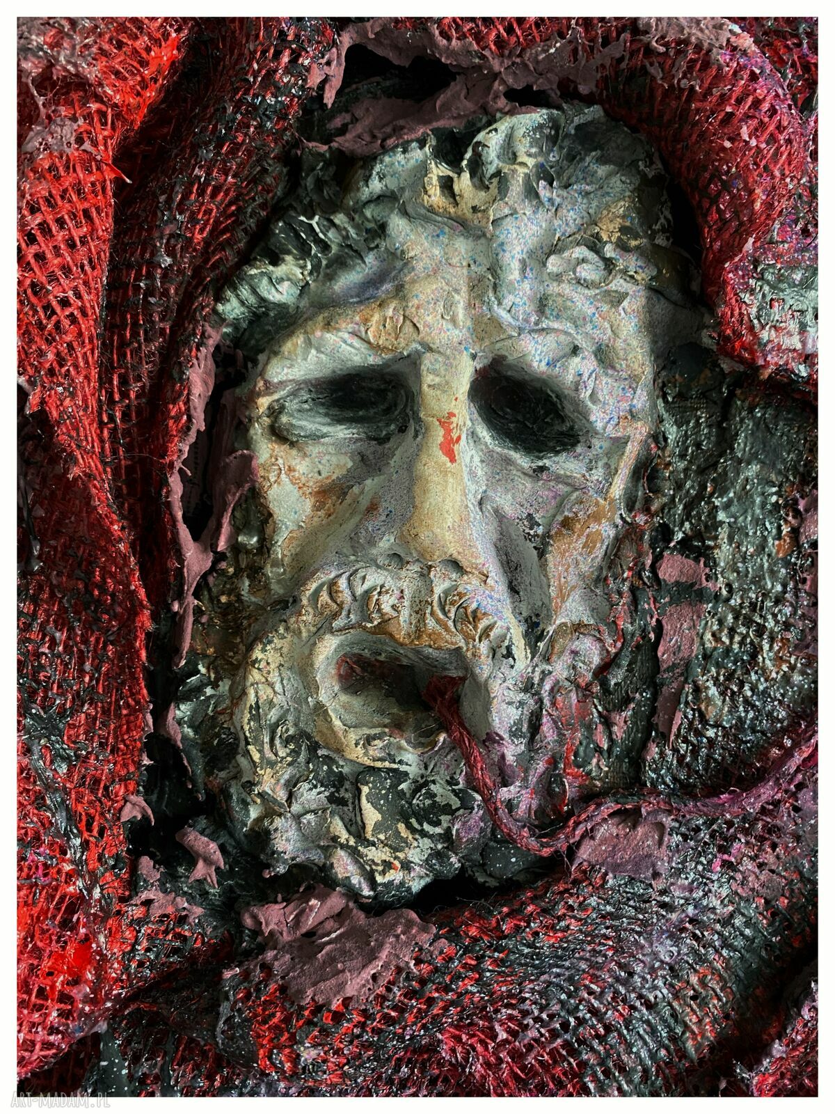 Struktury - Edyp - obraz strukturalny na płótnie 120 x 80 x 2 cm