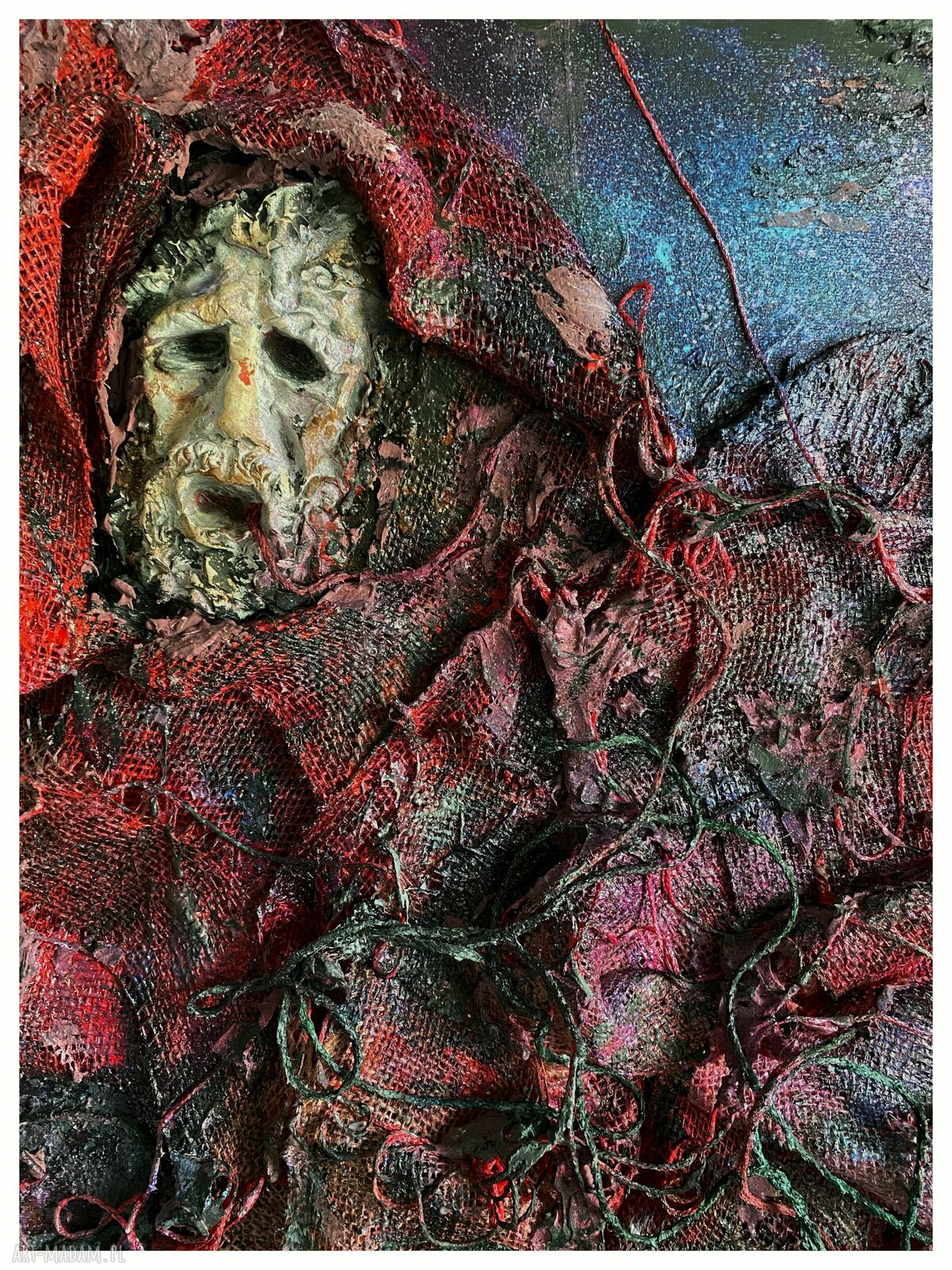 Struktury - Edyp - obraz strukturalny na płótnie 120 x 80 x 2 cm