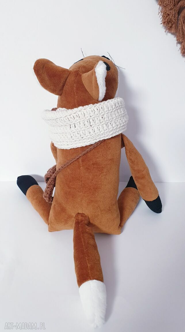 Lisek Edzio - przytulanka handmade 38 cm (Madika design)