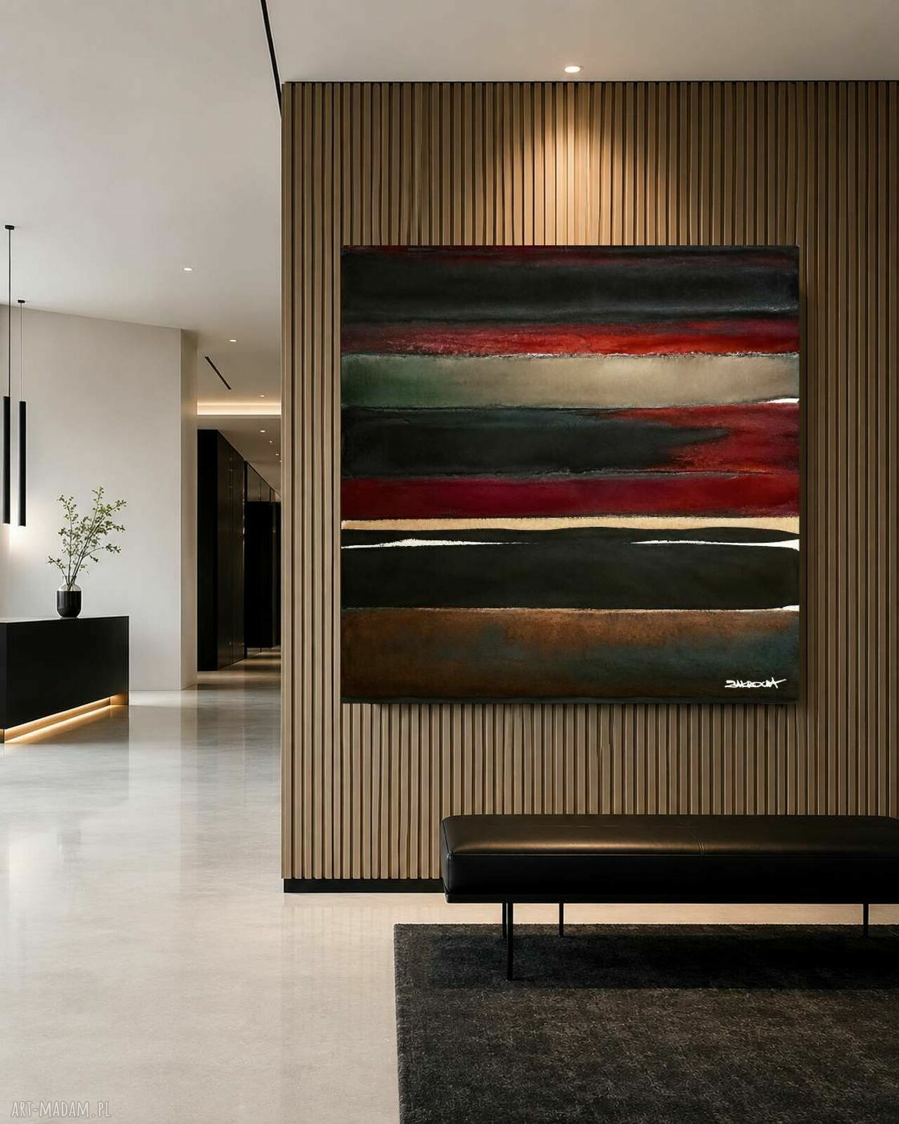 Duży obraz strukturalny abstrakcyjny 120x120 cm - relief na płótnie