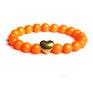 handmade bransoletki swarovski neon pearls orange