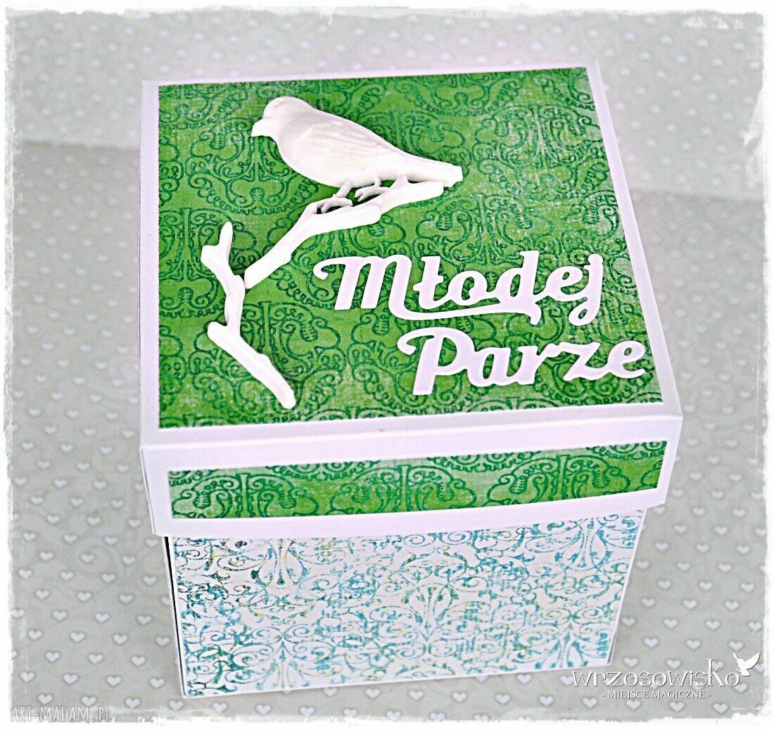 Młodej parze box personalizowany kartka exploding eksplodujące