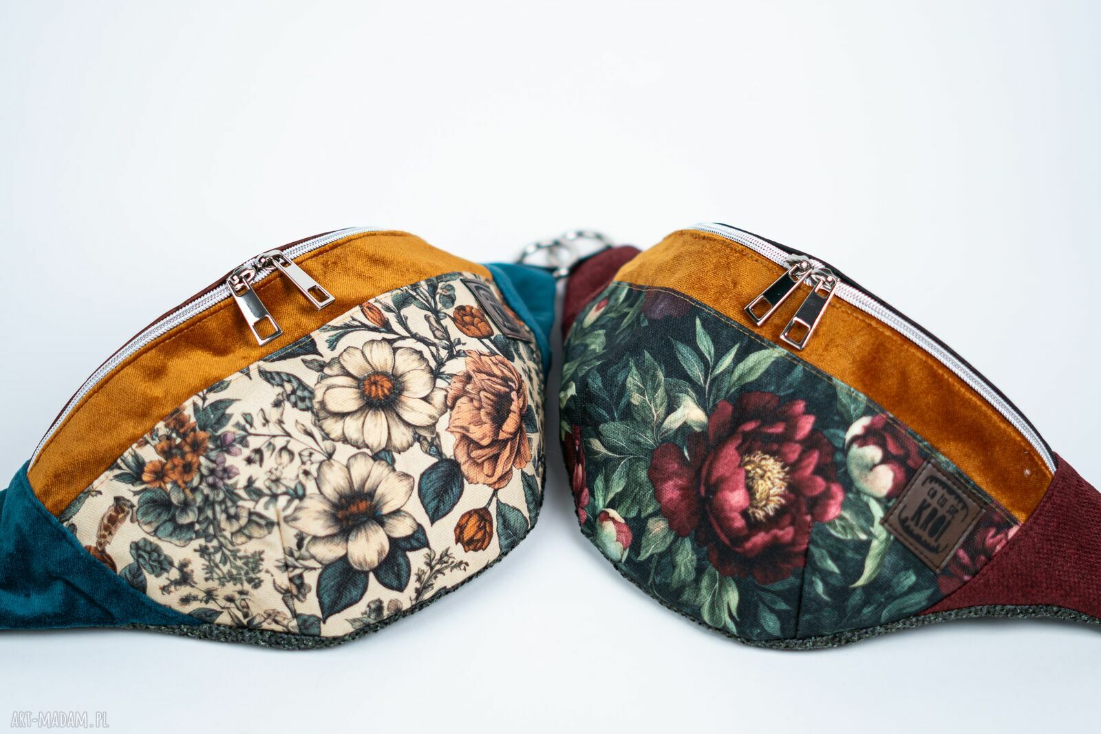Elegancka damska nerka w kwiaty róży vintage BARWNA CISZA