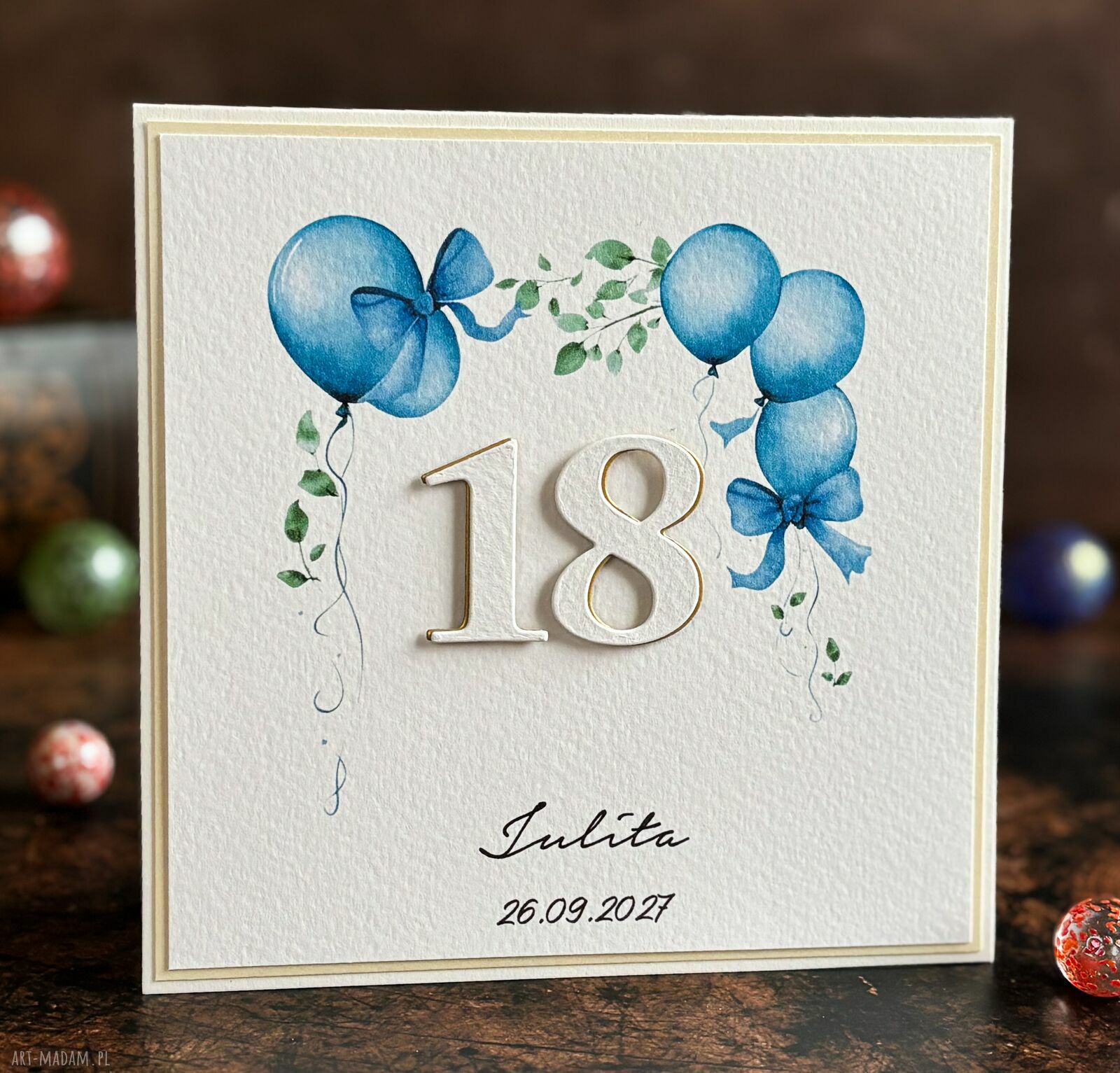 Personalizowana kartka na 18. urodziny