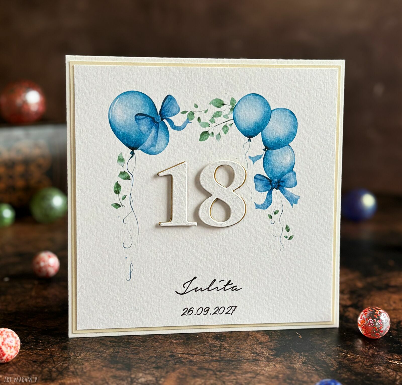 Personalizowana kartka na 18. urodziny