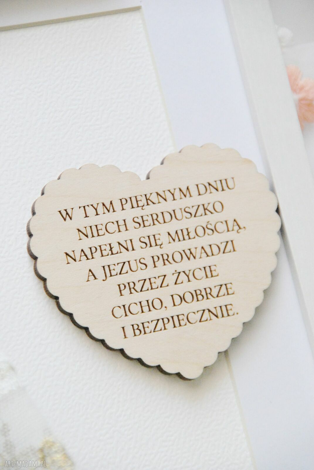 Elegancka pamiątka I Komunii | Aniołek na komunię dla dziewczynki - prezent komunijny