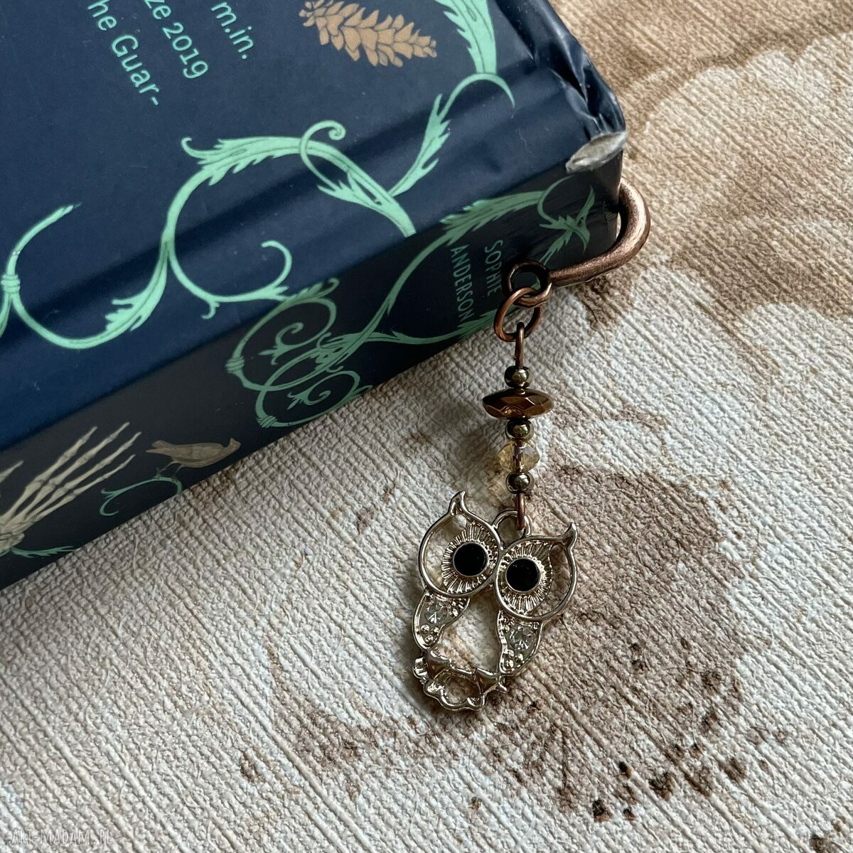 Elegancka sowa zakładka do książki HandMade
