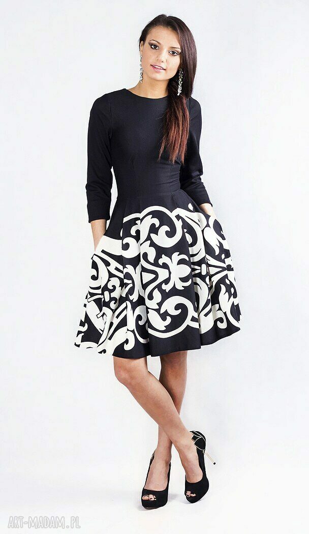 sukienki: Sukienka ZUZA MIDI Arabeska Handmade