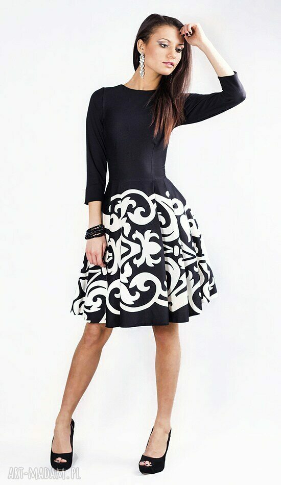 sukienki: Sukienka ZUZA MIDI Arabeska Handmade