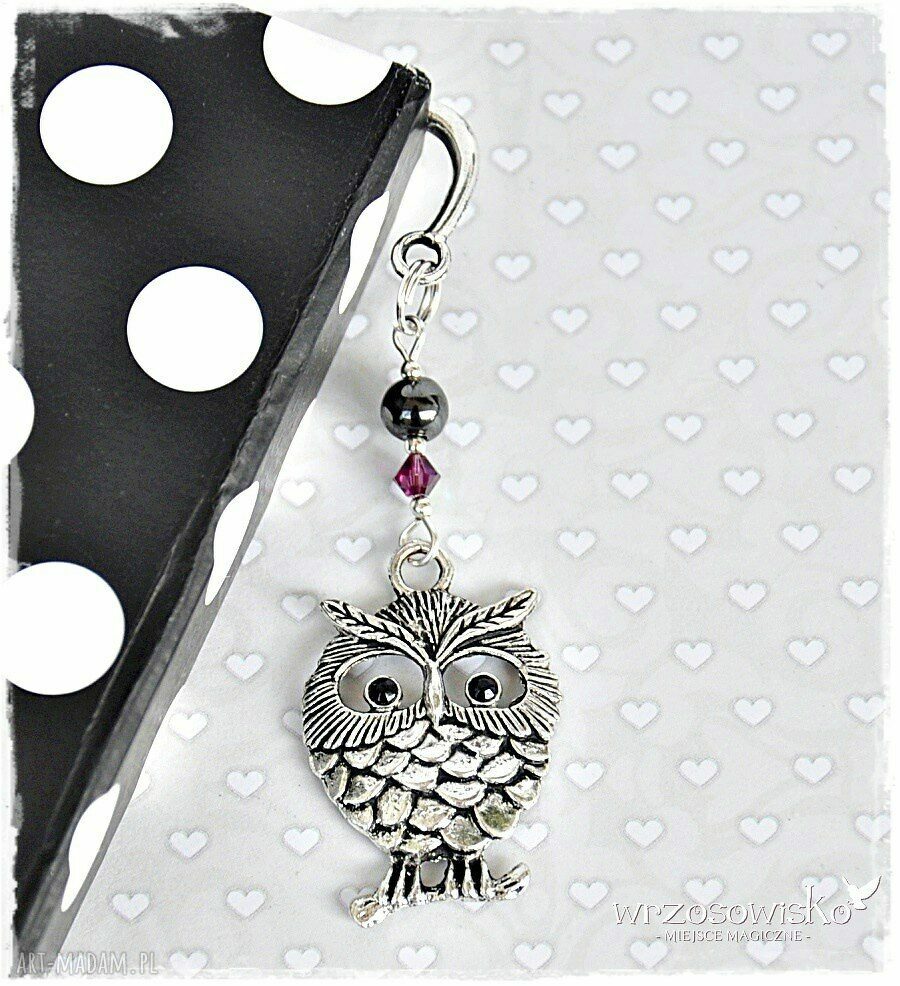 Elegancka zakładka z sową Hand Made