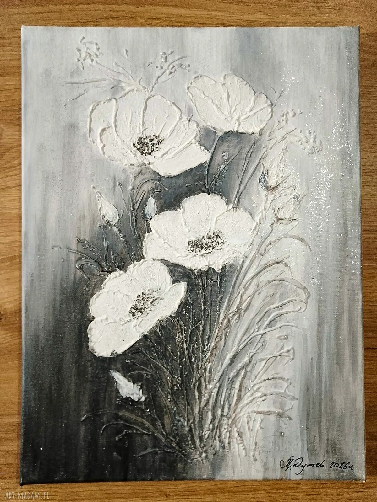 Elegancki dyptyk strukturalny 3D „Srebro i złoto” 60x40 cm