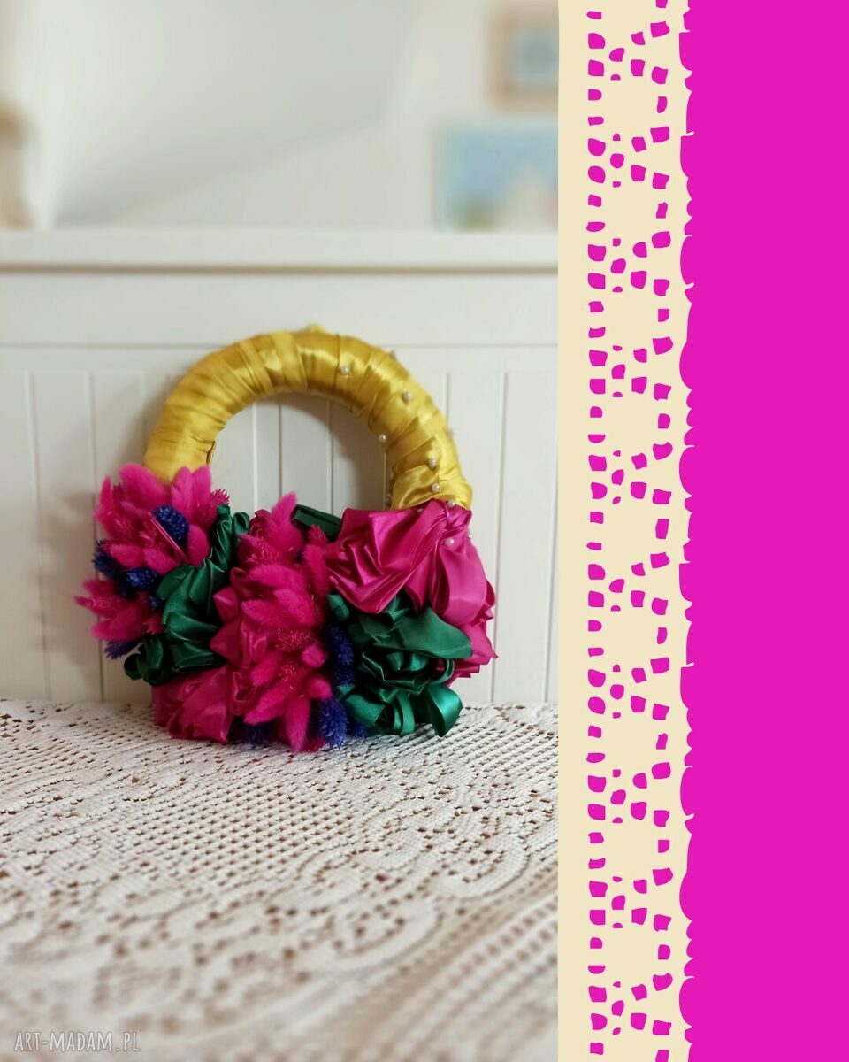 Elegancki i nowoczesny jesienny wianek 25 cm - ręcznie robiony
