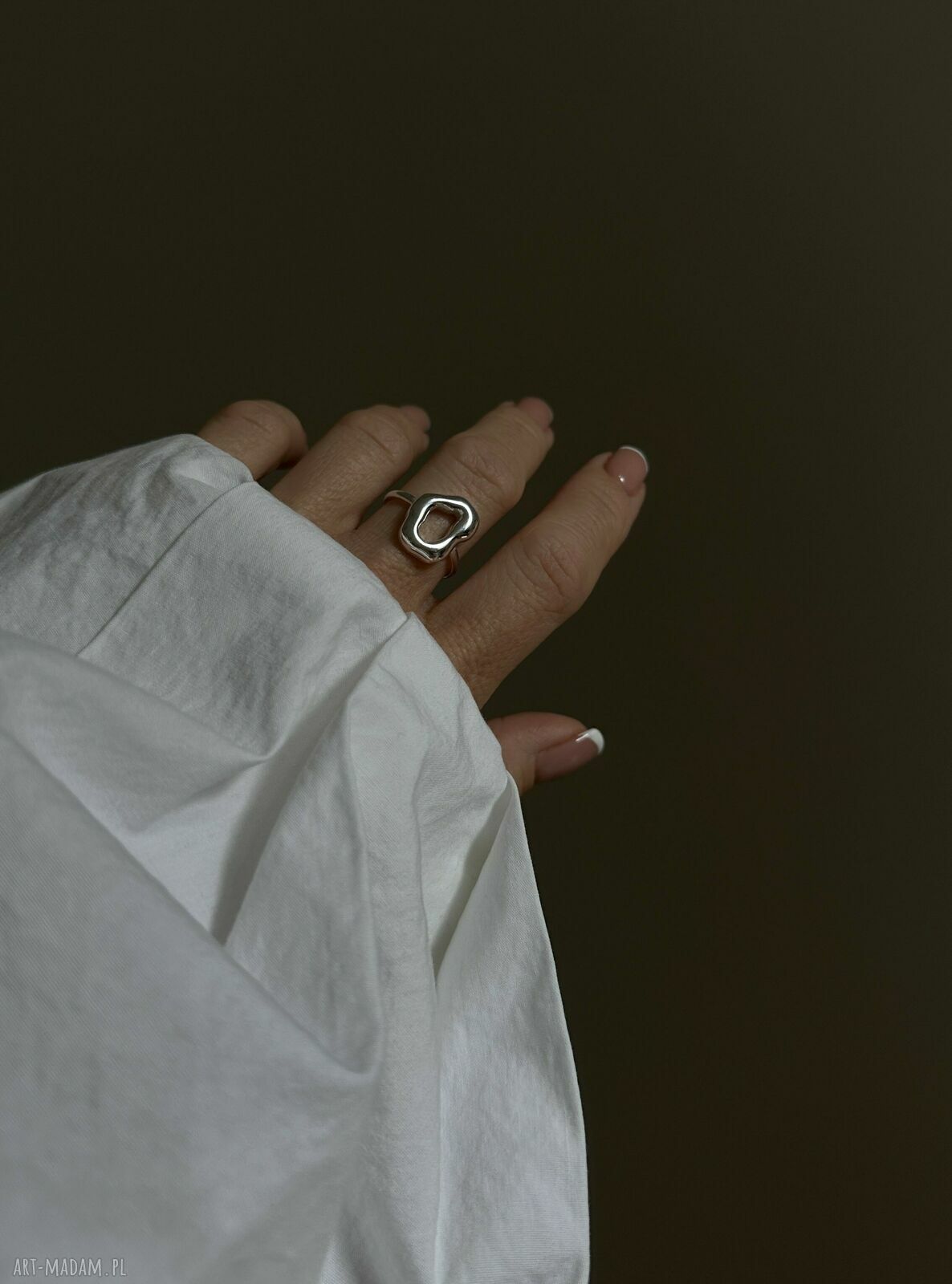 pierścionki: Srebrny balonowy pierścionek HandMade