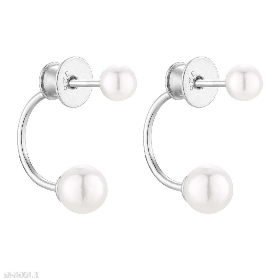 Srebrne asymetryczne kolczyki Swarovski Crystal 925