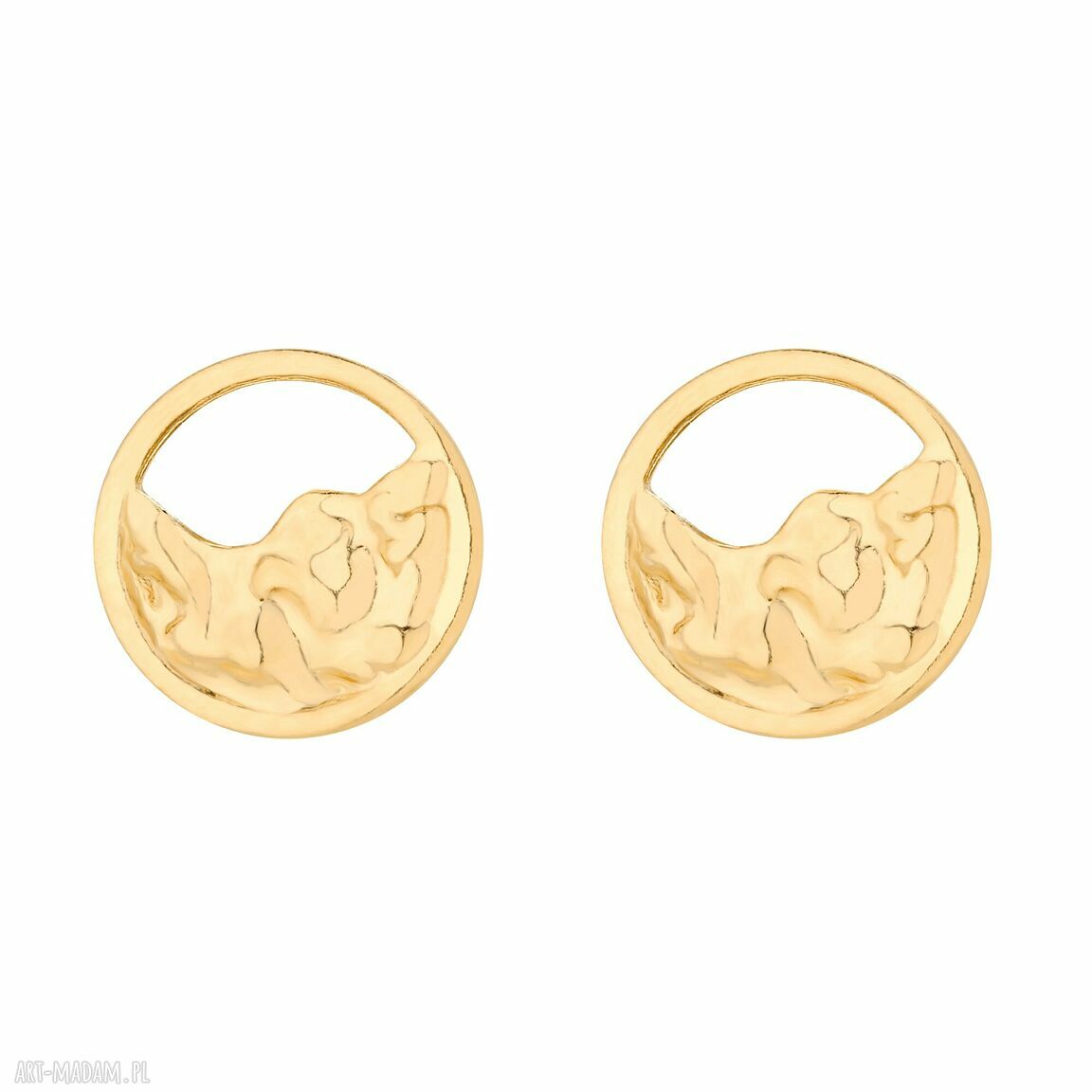 Złote ozdobne kółeczka kółka sztyfty pozłacane eleganckie obręcz